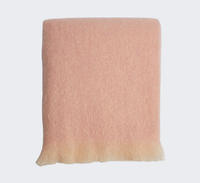 Cherry Blossom Mohair Throw