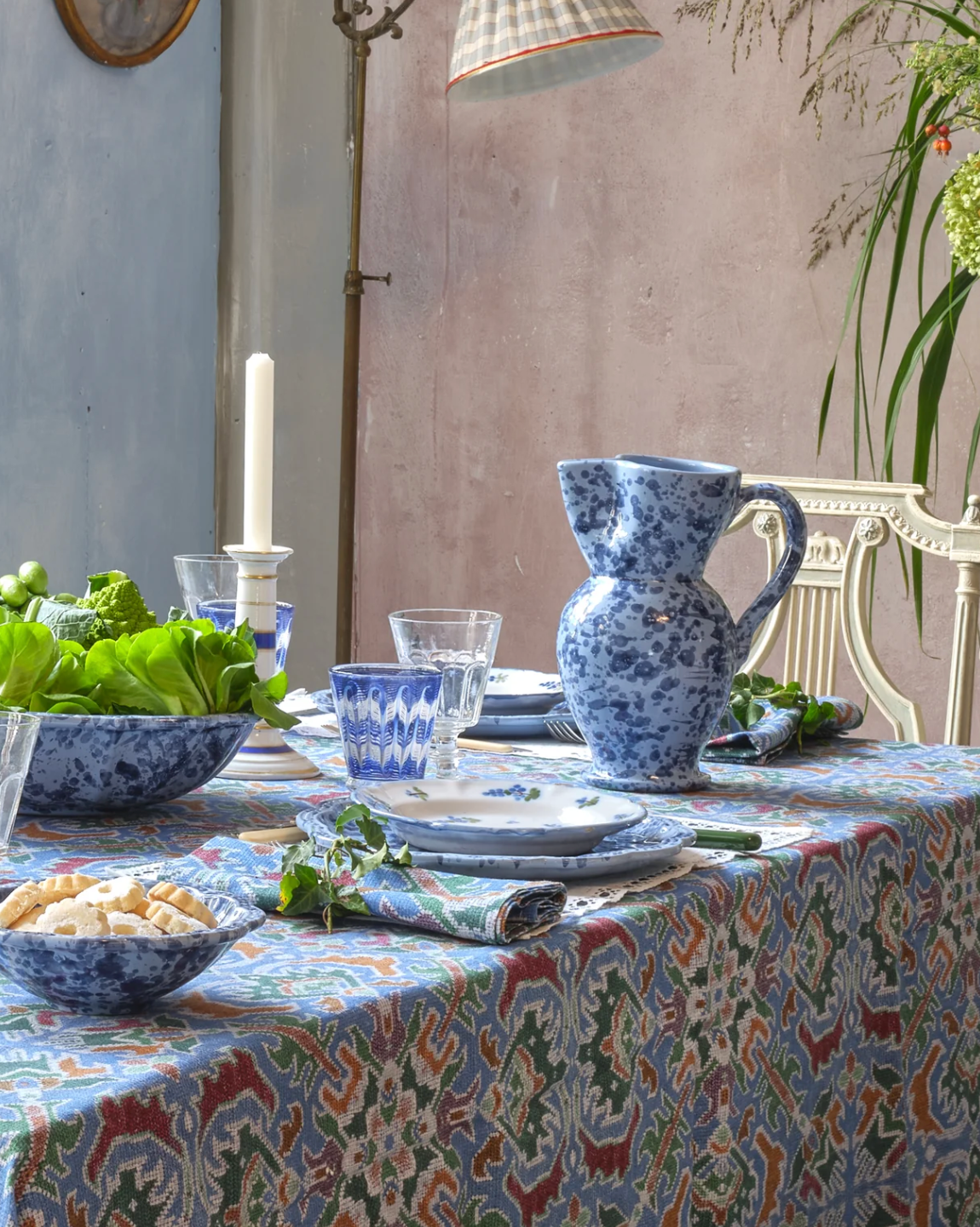 Speckled Pitcher Blue