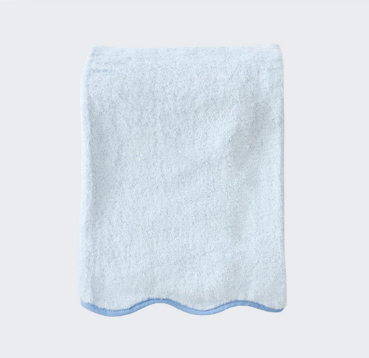 Scallop Bath Towel - French Blue