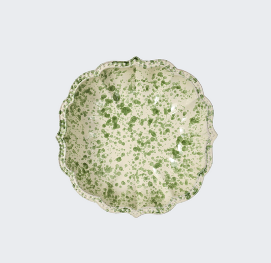 Speckled Serving Bowl Green