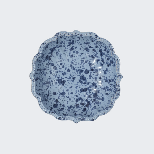Speckled Serving Bowl Blue