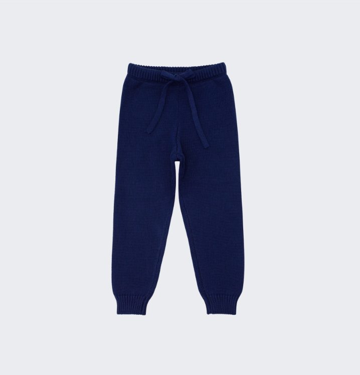 Kids Navy Knit Pants