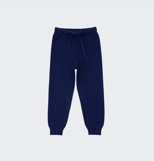 Kids Navy Knit Pants