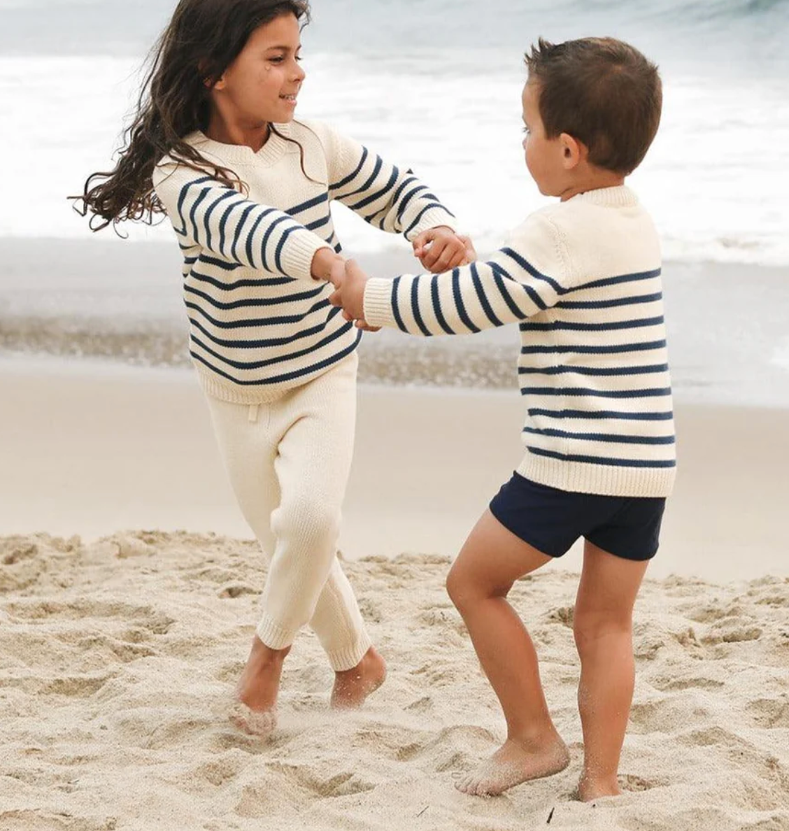 Kids Breton Stripe Knit Sweater