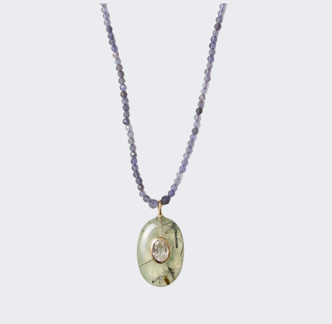 Seed Necklace Prehnite