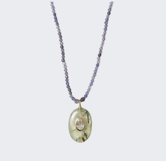 Seed Necklace Prehnite