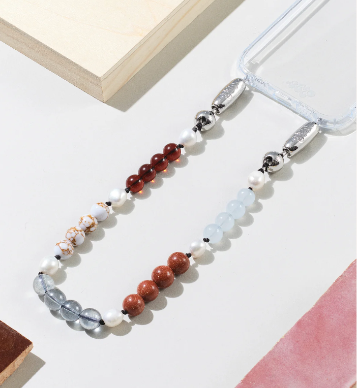 Stone and Pearl Wristlet