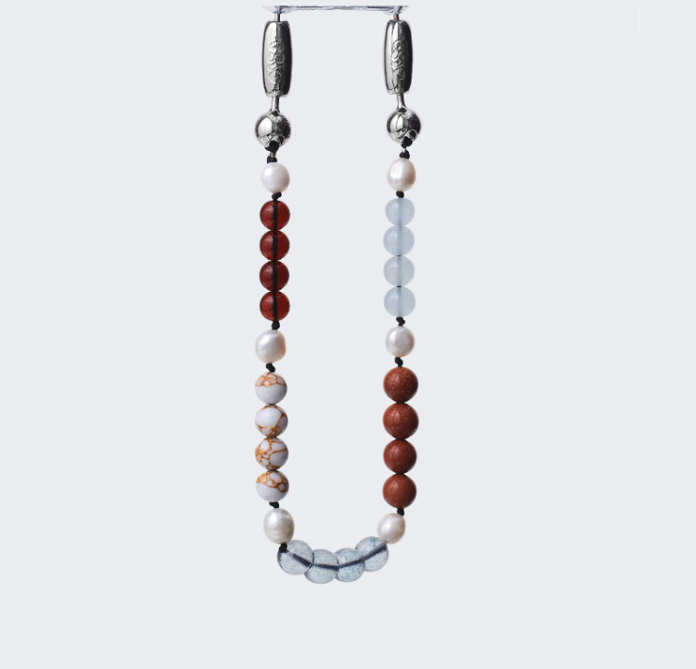Stone and Pearl Wristlet
