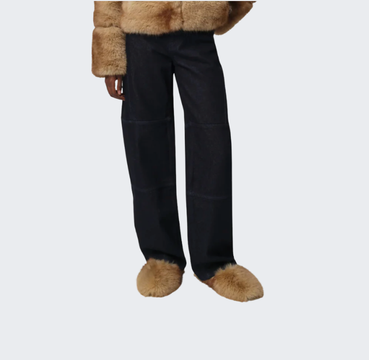 Magda Mink Flat Slipper