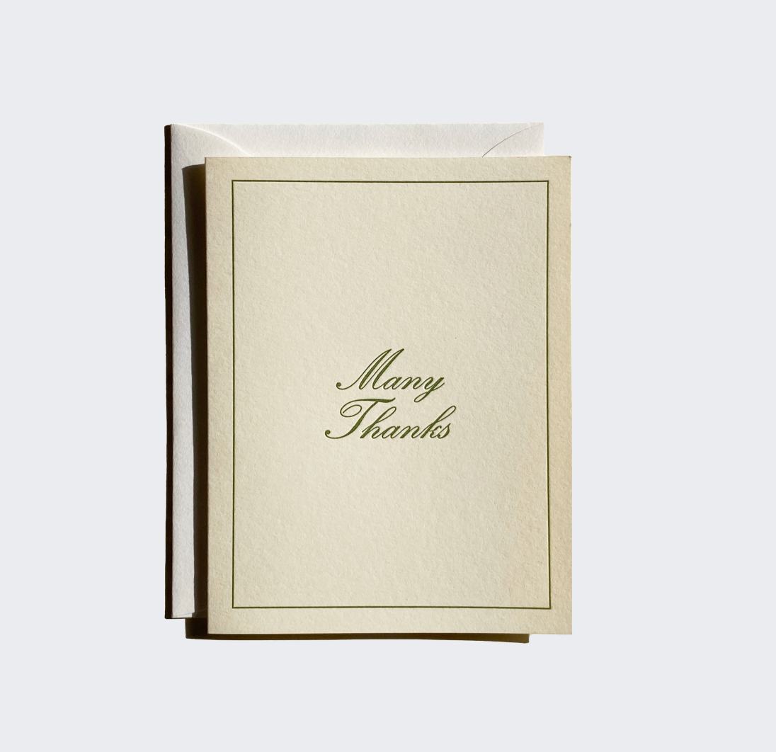 "Many Thanks" Card