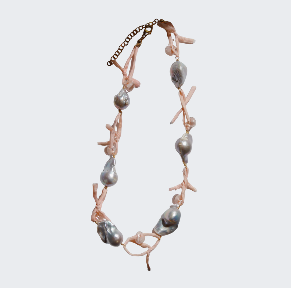 Silk & Pearl Layer Necklace