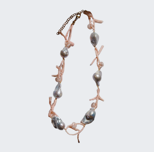 Silk & Pearl Layer Necklace