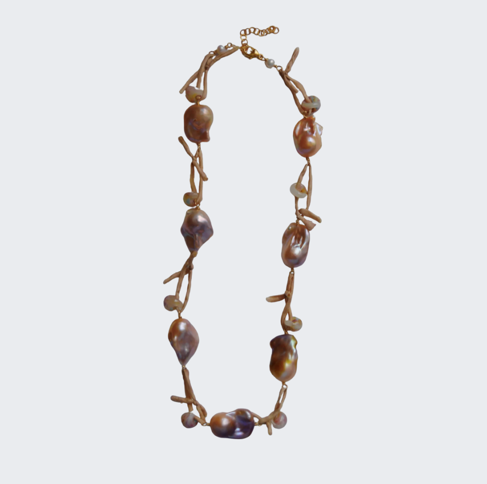 Silk & Pearl Layer Necklace