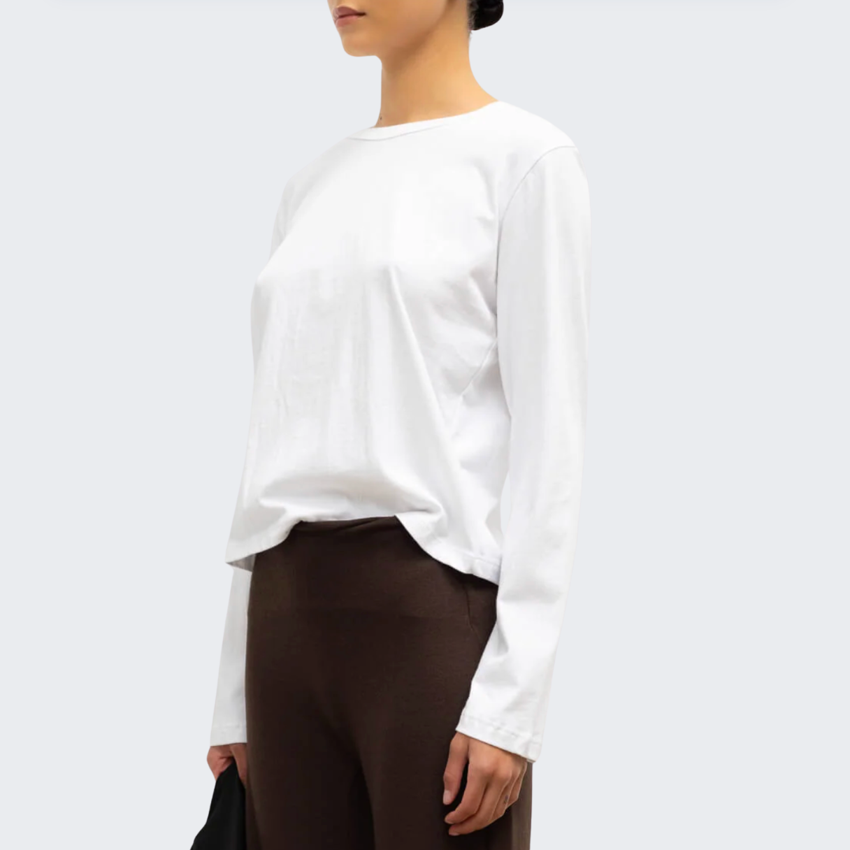 The Margo Long Sleeve Tee in White