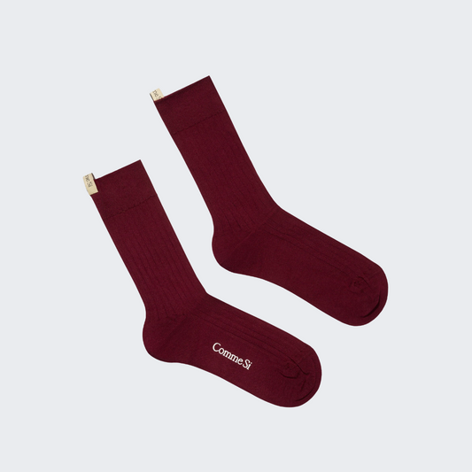 The Yves Sock in Maroon
