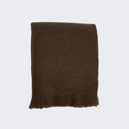 Brown Mohair Throw