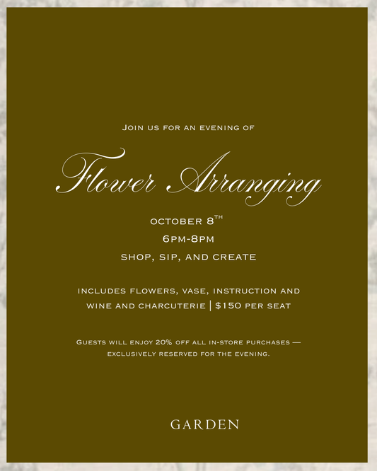 Floral Arranging Class – October 8th